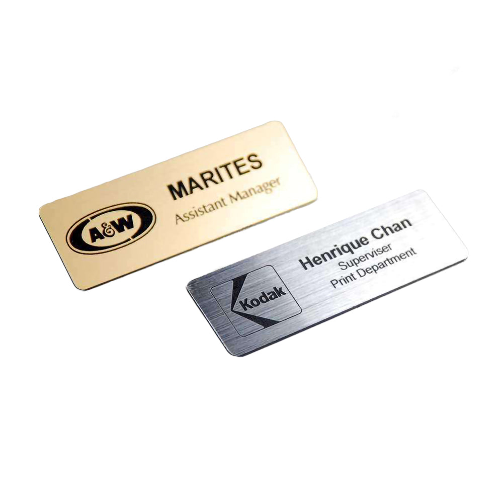 Custom name tags and engraved metal badges may boost professionalism and individuality
